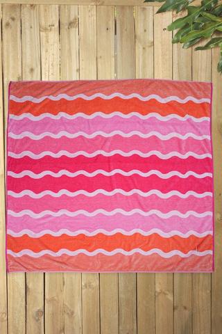 Cotton Waves Beach Blanket, 152x175cm