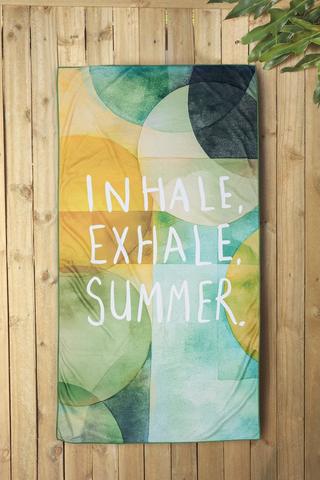 Soft Touch Inhale Exhale Beach Towel Large, 80x150cm
