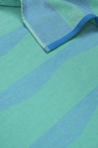 Cotton Jacquard Scallop Waves Beach Towel, 70x140cm