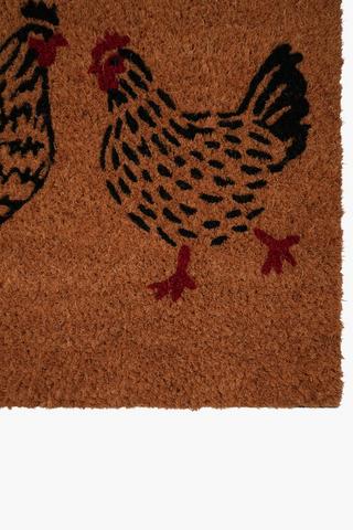 Coir Three Chicks Doormat, 40x60cm