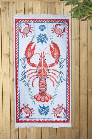Printed Byron Lobster Beach Towel, 85x160cm