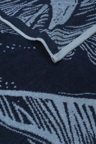 Cotton Jacquard Whales Beach Towel, 70x140cm