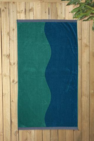 Cotton Jacquard Plain Beach Towel, 85x160cm