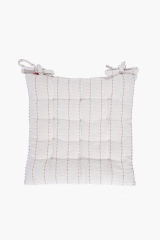 Textured Cotton Chairpad, 40x40cm