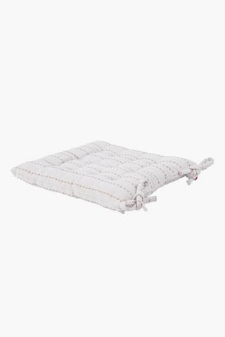 Textured Cotton Chairpad, 40x40cm