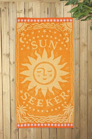 Cotton Jacquard Jordan Sun Beach Towel, 85x160cm