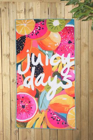 Soft Touch Printed Summer Fruits Beach Towel, 70x130cm