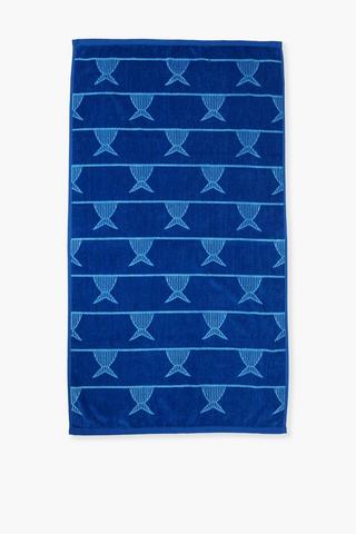 2 Pack Cotton Jacquard Fish Beach Towels