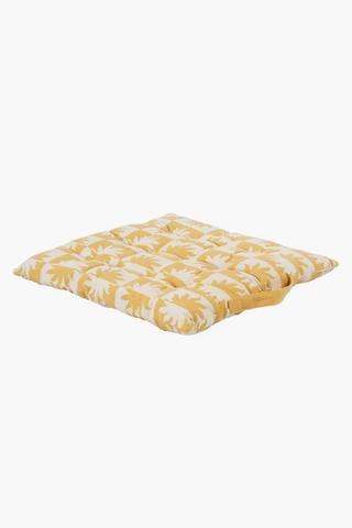 Jordan Geometric Cotton Chair Pad, 40x40cm