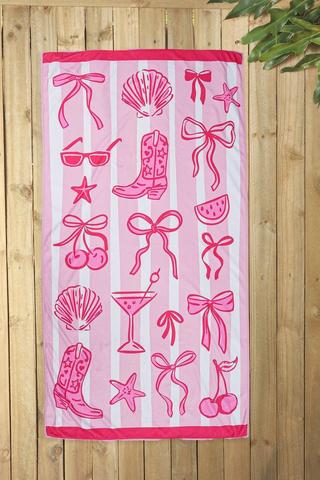 Soft Touch Shells Beach Towel, 70x130cm