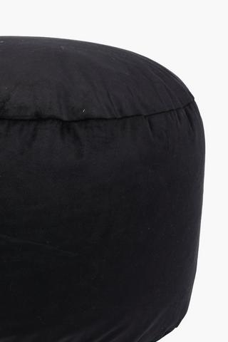 Velvet Round Pouffe, 30x50cm