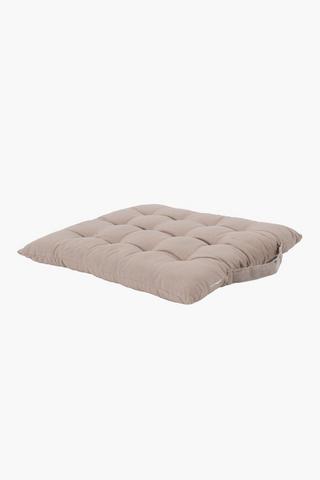 Plain Cotton Chair Pad, 40x40cm