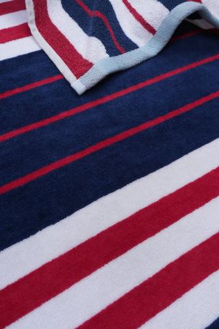 Cotton Jacquard Nautical Stripe Beach Towel, 85x160cm