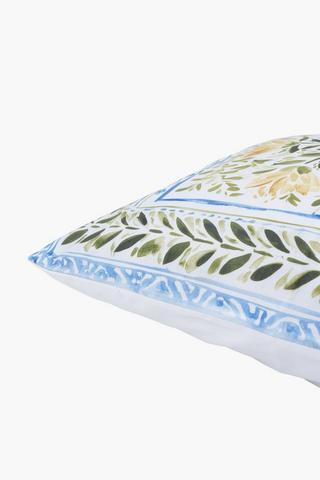 Printed Boarder Floral Scatter Cover Only, 60x60cm
