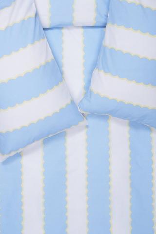 Polycotton Scallop Stripe Duvet Cover Set