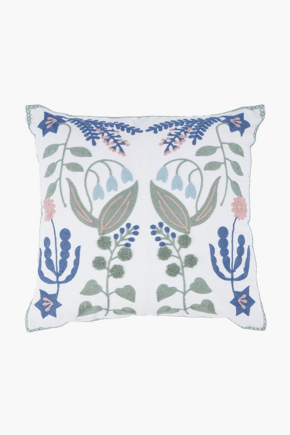 Embroidered Han Floral Scatter Cushion, 50x50cm