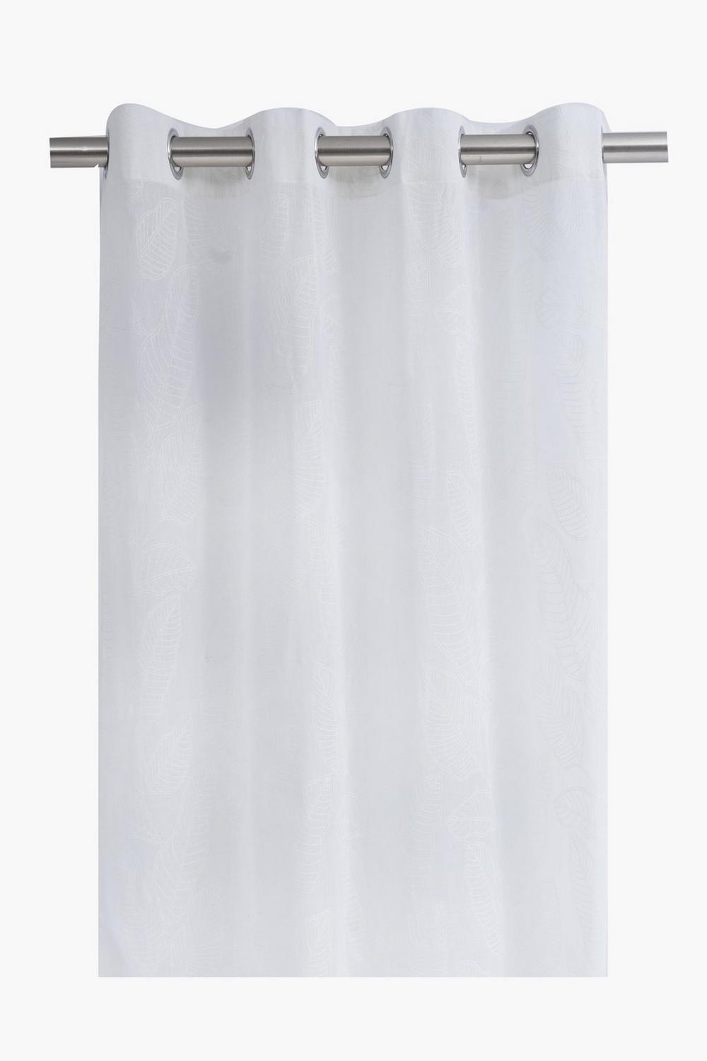 Eyelet Leaf Sheer Curtain, 140x225cm