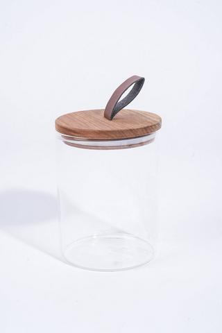 Medium Pu Tab Glass Canister