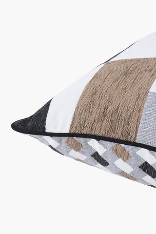 Extra Premium Jacquard Abstract Feather Filled Scatter Cushion, 60x60cm