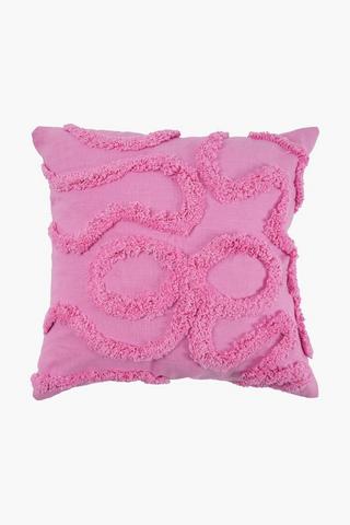 Textured Bows Scatter Cushion, 50x50cm