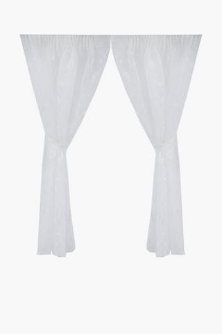2 Pack Mila Cafe Curtain, 110x120cm