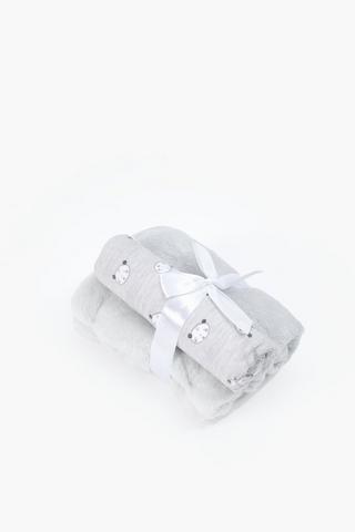 2 Pack Bear Reciever And Blanket Set