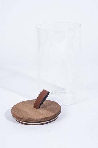 Large Pu Tab Glass Canister