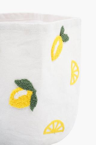 Lemons Storage Basket, 23x26cm