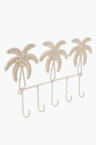Woven Palm 5 Wall Hook, 51x30cm
