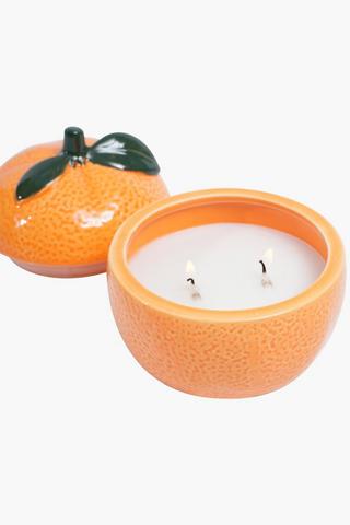 Ceramic Orange Candle, 200g