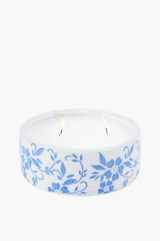 Delft Waxfill Candle, 16cm