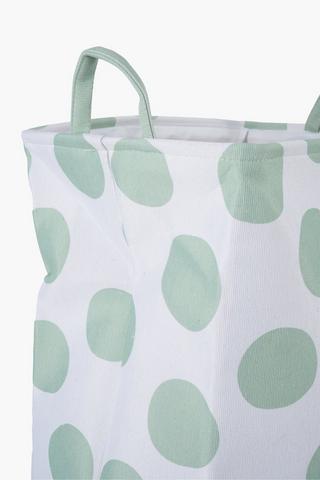 Printed Polka Dot Laundry Basket