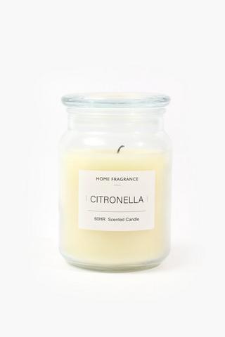 Citronella Scented Candle Jar, Large