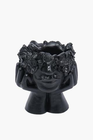 Flower Face Trinket Tray, 15x18cm