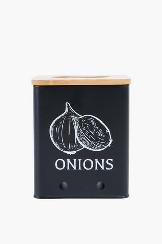 Galvanised Onion Storage Canister
