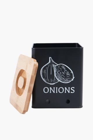 Galvanised Onion Storage Canister
