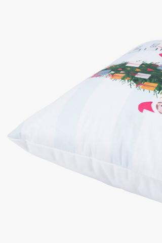 Christmas Elves Scatter Cushion, 50x30cm