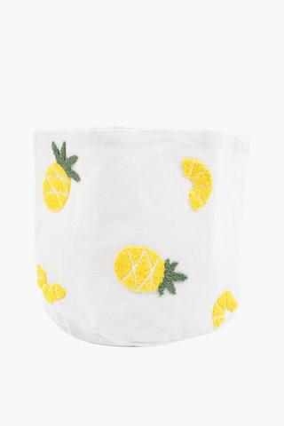 Pineapples Storage Basket, 23x26cm