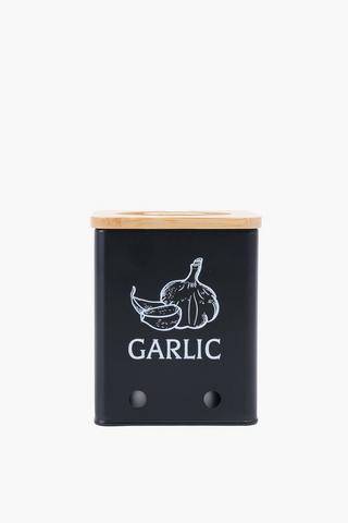 Galvanised Garlic Storage Canister