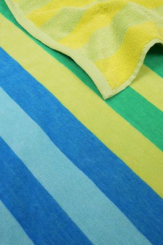 Cotton Jacquard Multi Stripe Towel, 85x160cm