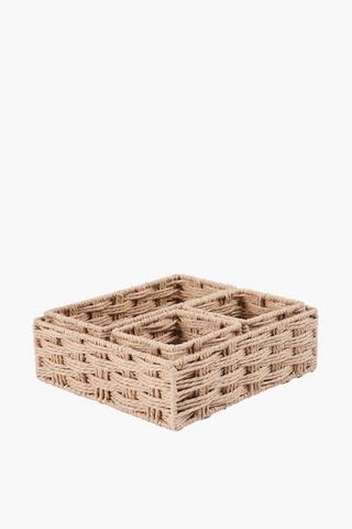 4 Piece Paperweave Storage Cubes