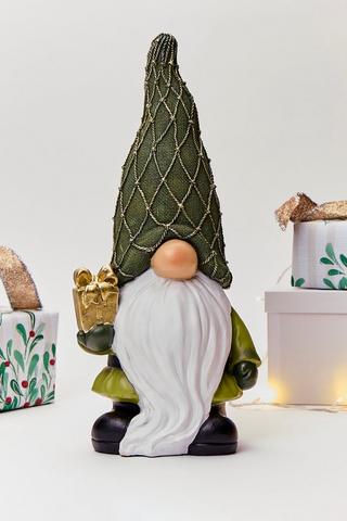 Trellis Santa Gnome Statue, 45cm