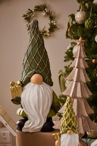 Trellis Santa Gnome Statue, 45cm