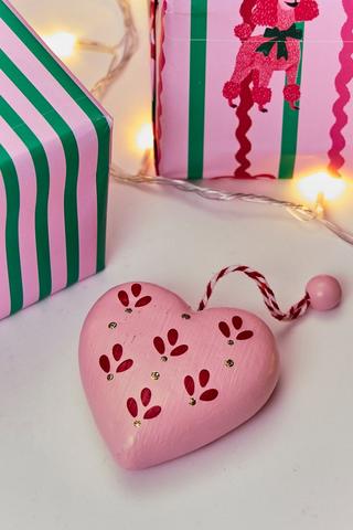 Christmas Hanging Heart, 8.5cm