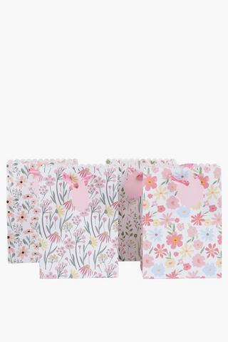 4 Pack Scalloped Ditsy Gift Bag Medium