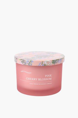 Cherry Blossom Floral Lid Candle, 800g
