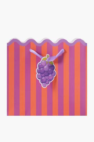 Scalloped Stripe Gift Bag Small