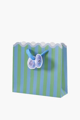 Scalloped Stripe Small Gift Bag