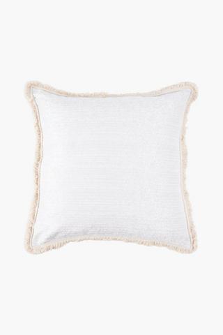 Chenille Fringe Scatter Cushion, 60x60cm