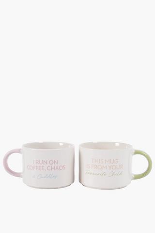 Assorted Pastel Script Mug, 320ml